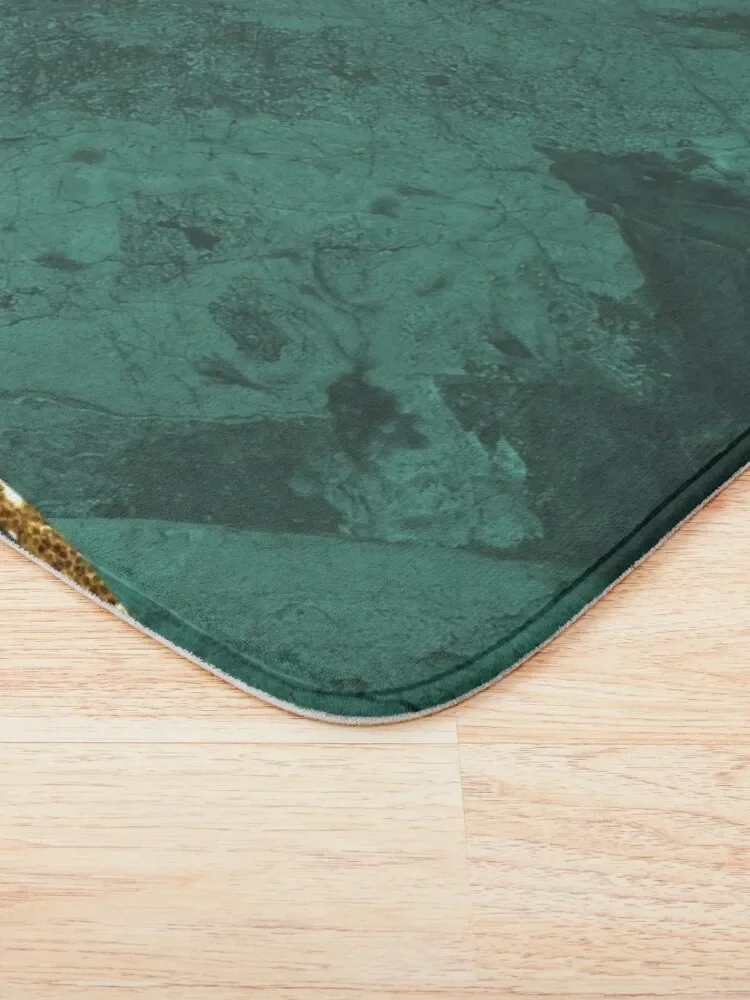 Organic Marbled Pattern Emerald Green Bath Mat Quick-Drying Bathroom Rugs Living Room Toilet Carpet Mat