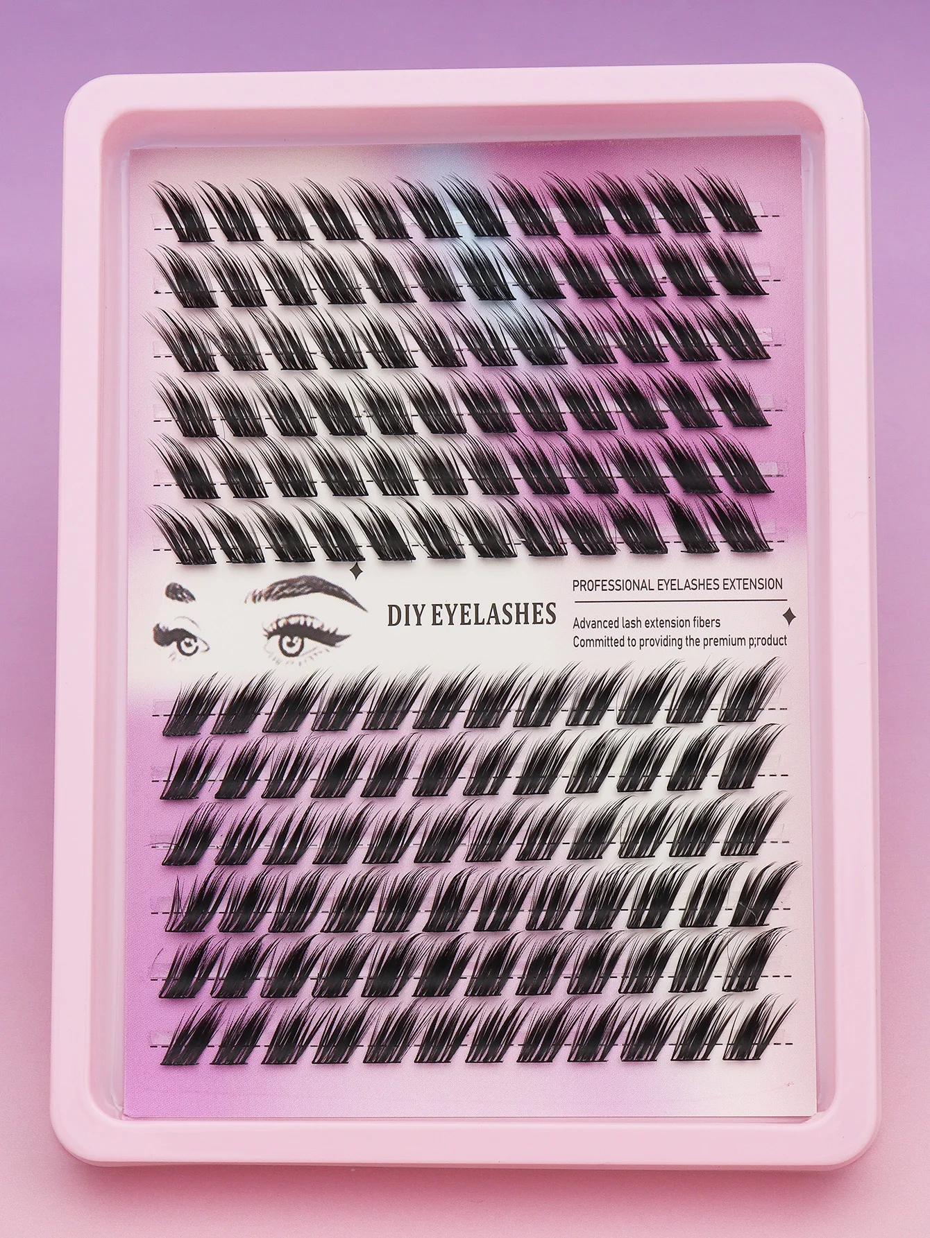 8-16mmのマンガまつげ144束、3Dナチュラルつけまつげ、ソフトクロスウィスピー、ナチュラルまつげ、キャットアイまつげ、3Dフェイクミンクまつげ