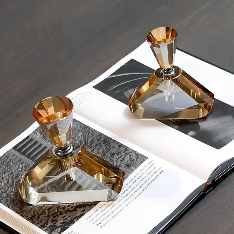 

Transparent Amber Crystal Perfume Bottle Aromatherapy Essential Oil Containers Creative Crystal Scent Bottle Liquid Container