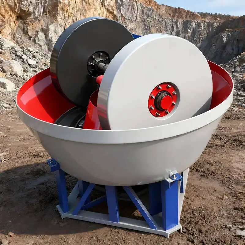 Gold Ore Grinding hine Wet Pan Mill Mineral Processing Equipment
