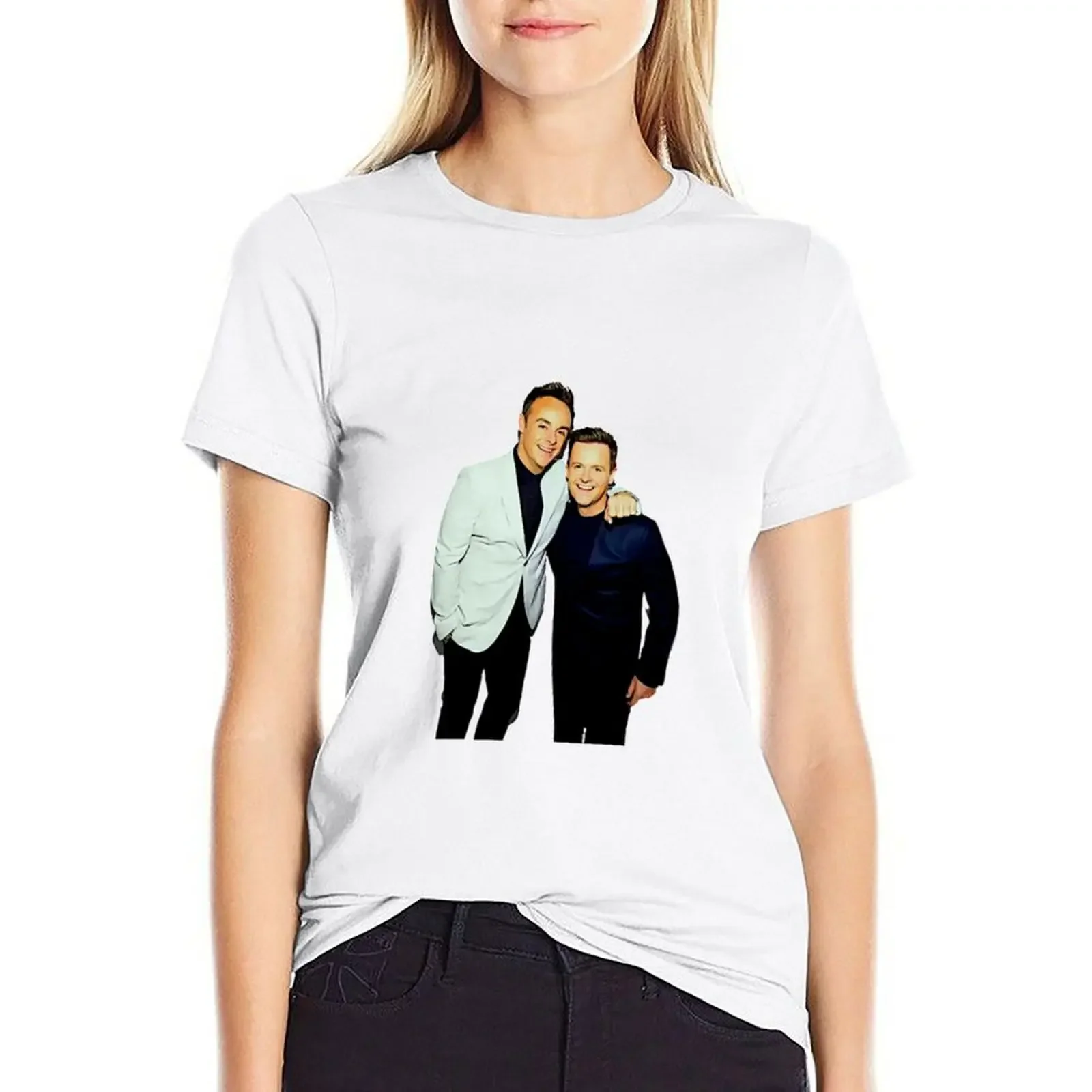 

Ant and Dec [2] T-shirt oversized tops cotton t shirts Women