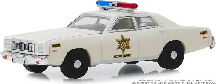 1:64 1977 Plymouth Fury Police Car High Simulation Diecast Car Metal Alloy Model Car Toys for Children Gift Collection W1007