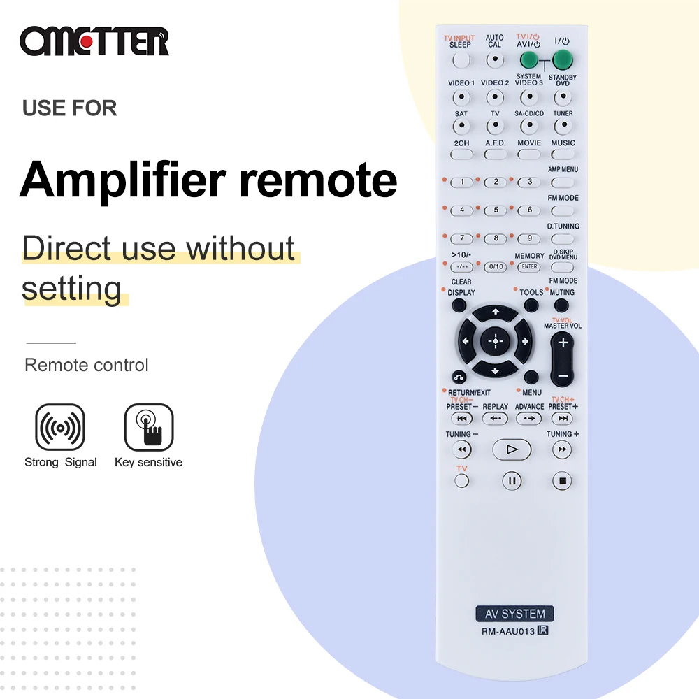 RM-AAU013 Apto para Sony Home Theatre Receptor AV STR-DG510 STR-K790 HT-DDW795 SS-WP700 SS-SRP900 SS-CNP680 SS-MSP CP510