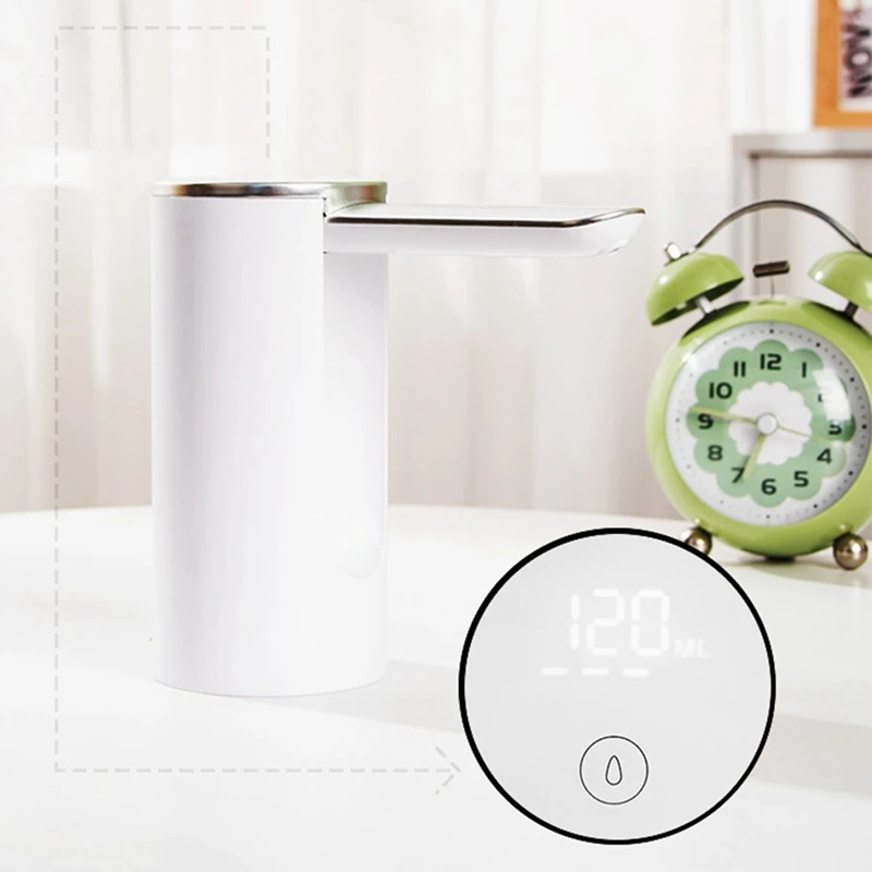 Dispensador de agua eléctrico plegable con carga USB, minibomba de agua automática con Control de botón táctil y Cable tipo C