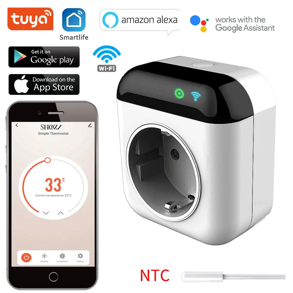 

Amazon changeable smart socket temperature controller wifi switch mobile phone app timed remote control graffiti temperature