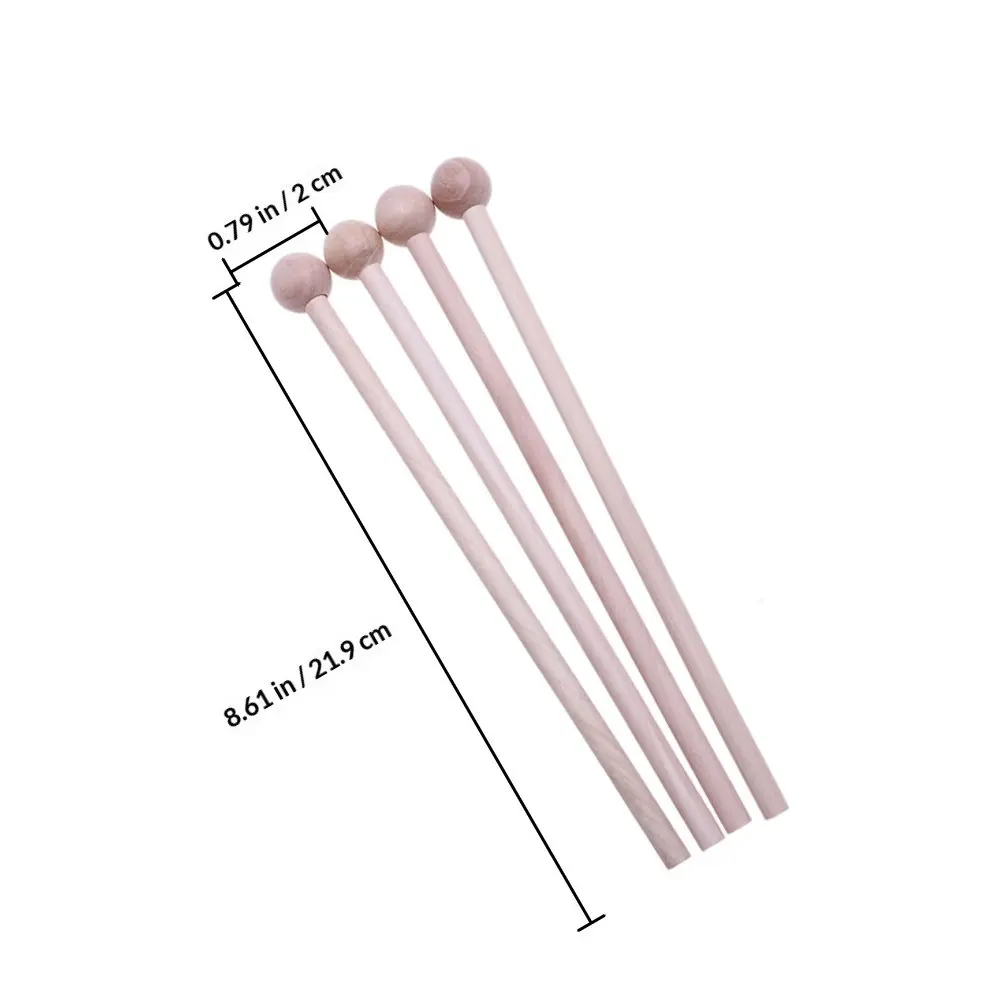 10Pcs Drum Mallet Stick Mallets For Xylophone For Music Teacher Wood Percussion Sticks End Handle