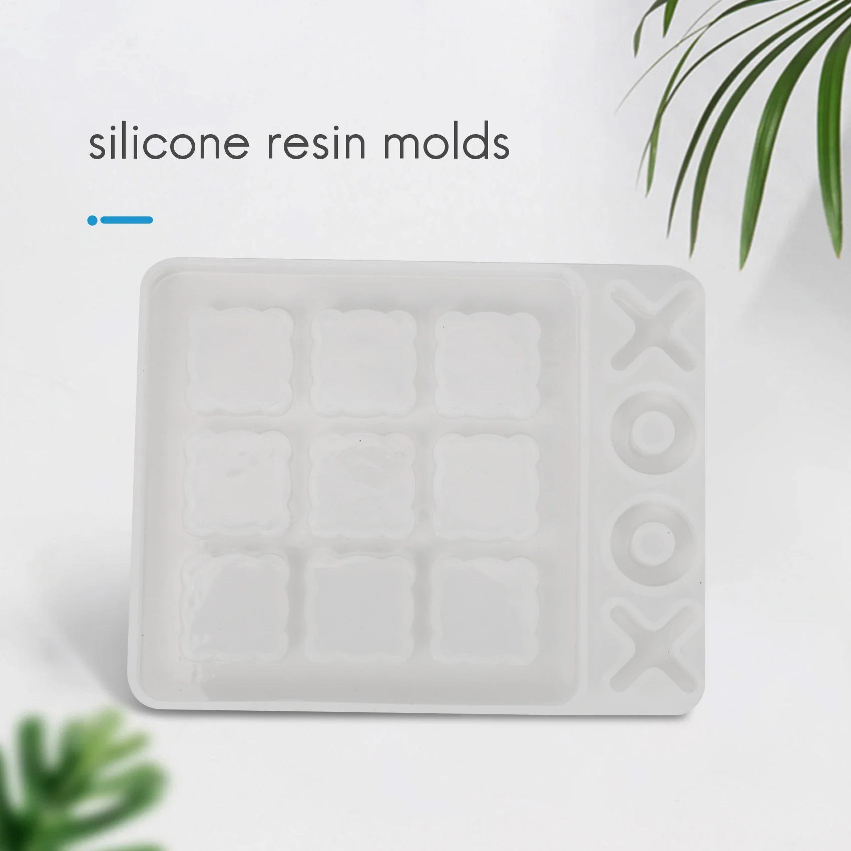 A24F-Tic تاك تو لعبة الراتنج قوالب سيليكون XO الشطرنج مجلس الايبوكسي الراتنج قالب لتقوم بها بنفسك الحرفية للأطفال والكبار