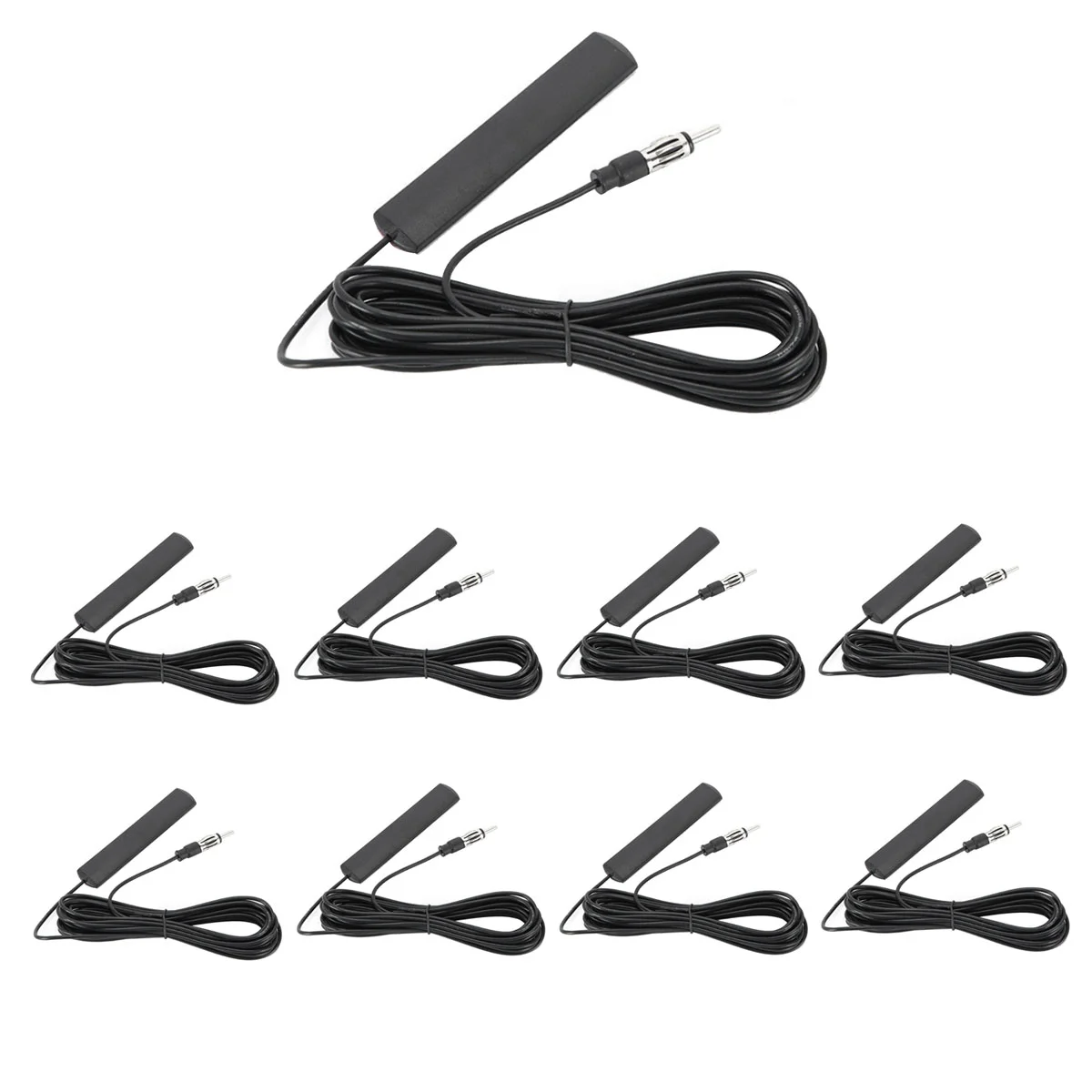 9PCS Car Radio Antenna Car FM Radio Antenna Patch Radio Antenna Amplifier for Car Windscreen Mount 5M Cable ANT-309