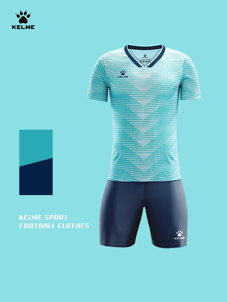 KELME football uniforms men custom made match training team uniforms sportswear short-sleeved team jersey suit