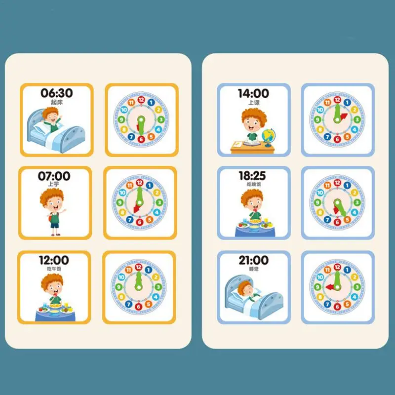 Toddler Calendar Wooden Kids Learning Calendar Clock Learning & Education Toys Jigsaw Puzzle Board Interactive Daily Calendar