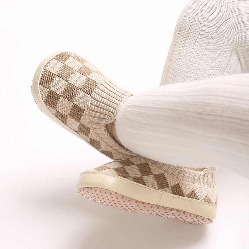 Klassische karierte Sportschuhe für Kleinkinder, Jungenschuhe für Mädchen, atmungsaktive Mesh-Baumwollsohle, lässig, Sport, 0–18 Monate, Baby Walk – Detail 12