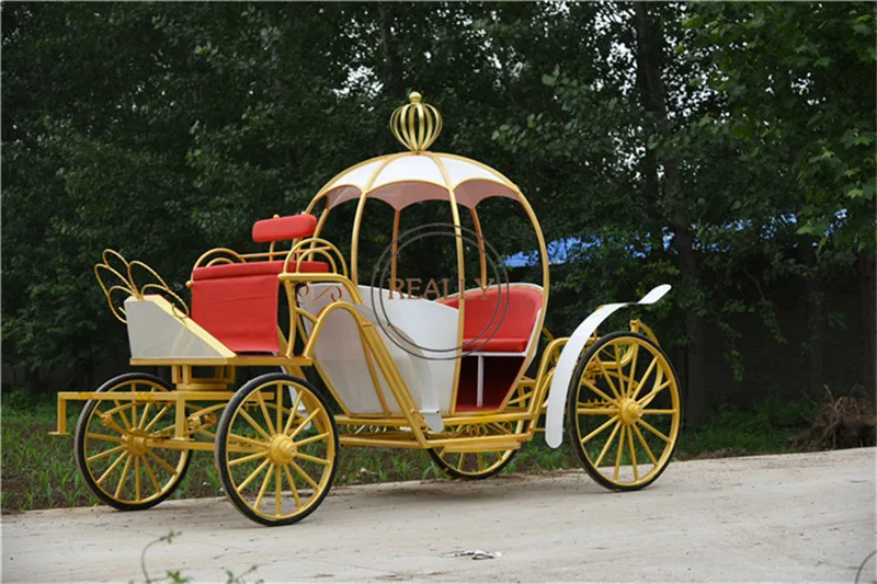 Electric Horse Drawn Carriage Princess for Sale Classic Hollow Cinderella Pumpkin Horse Wedding Carriage