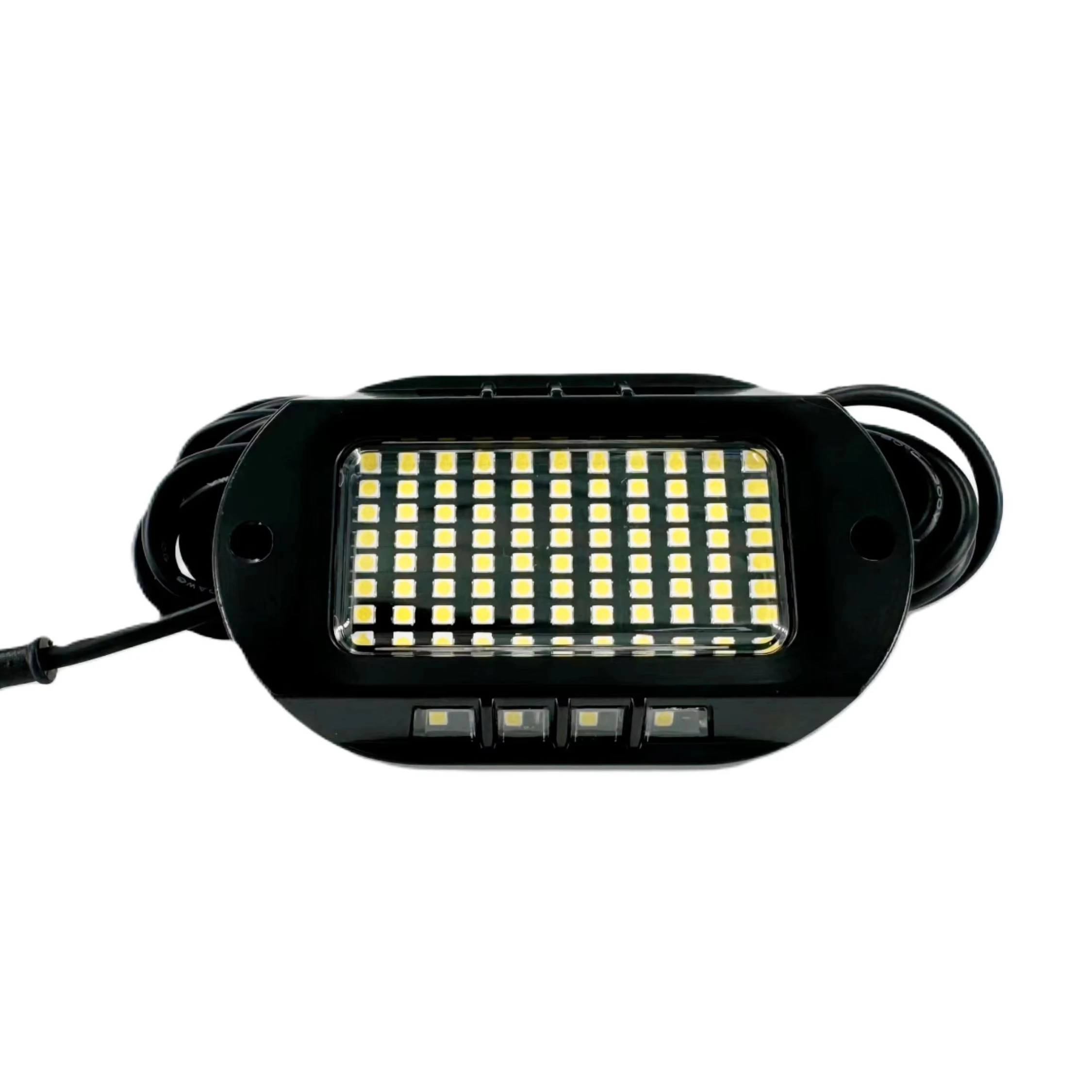 Kingshowstar Advanced 104 LED Rock Lights White IP68 Waterproof Headlight High Brightness Truck Offroad UTV CAR 12V Newly