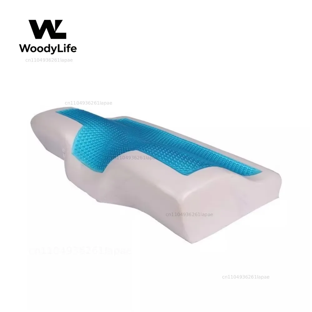 Cooling Gel Memory Foam Pillow Summer Ice Silk Butterfly Shape Slow Rebound Pillow for Neck Pain Relief