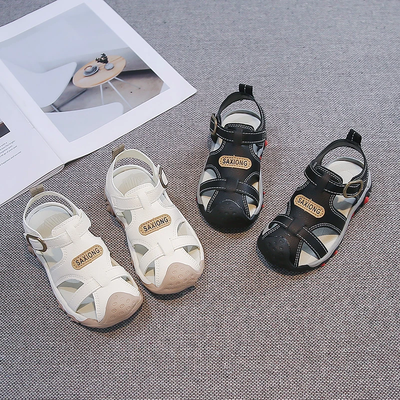 Kids Fashion Sandals Toes Capped Soft Sole Boys Girls Casual Shoes Hollowed-out 2026 Summer New Children Sandals Non-slip