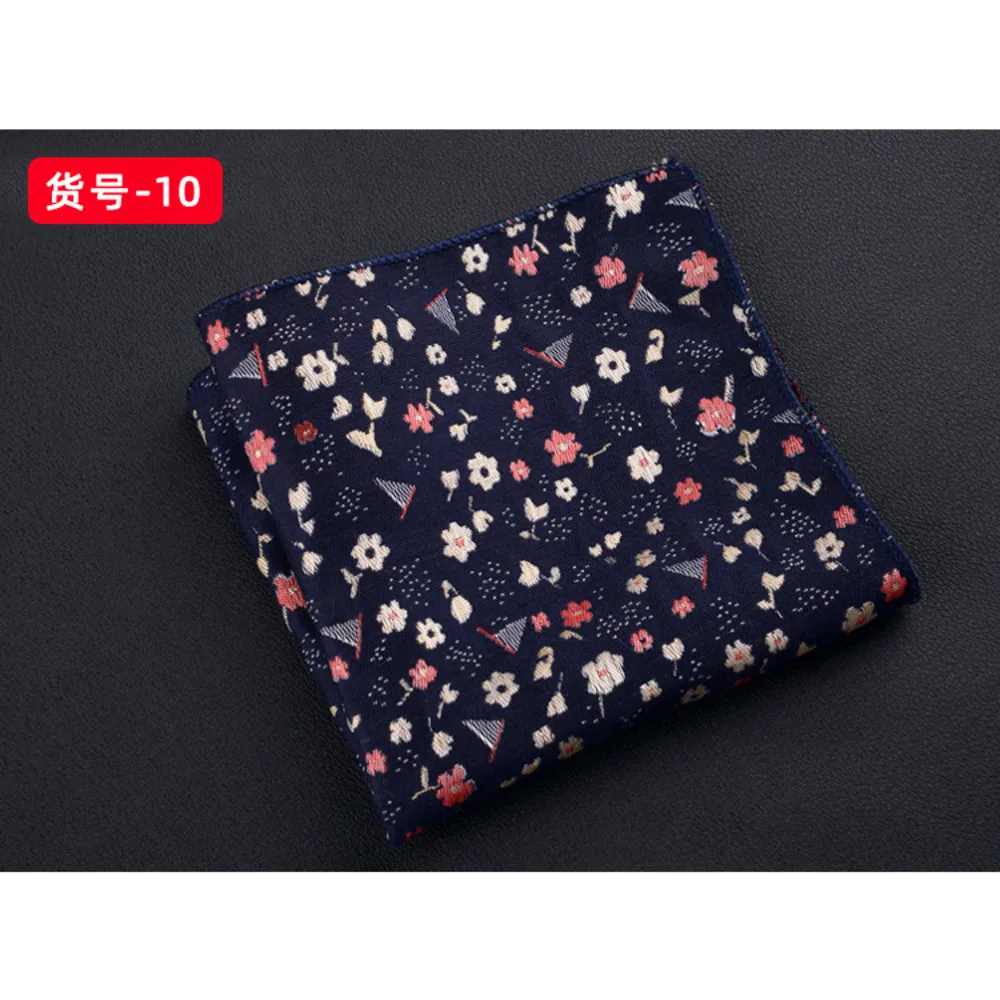 23CM Mens Woven Polyester Pocket Square Embroidered Jacquard Hanky Scarf Best Man Korean Formal Wedding Bridegroom Handkerchief