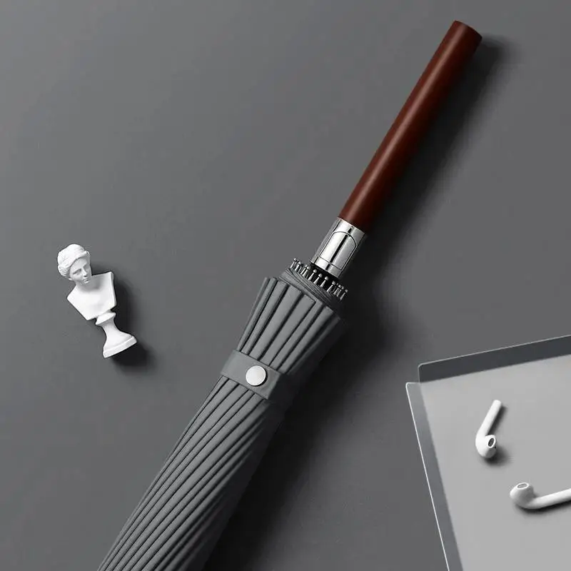 

Lotus Bone Long-Handled Umbrella, Double-Layer Wind-Resistant Automatic Shield, Strong Reinforced Protection