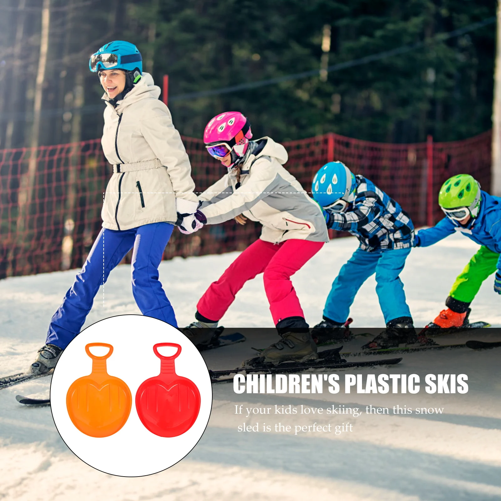 

2 Pcs Aldult Snowboard Toys Child Snowboards Grass Slider for Kids Plastic Ski Sleds
