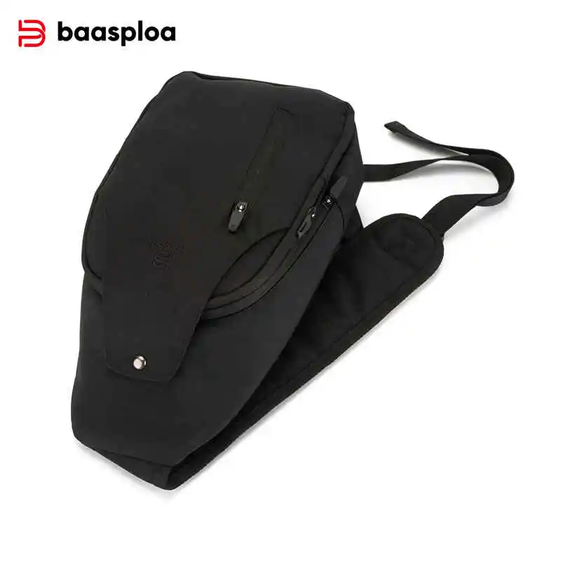 Baasploa Herren-Umhängetasche, wasserdicht, große Kapazität, Outdoor-Sport, Wandern, Brusttasche, Rucksack mit mehreren Taschen, Umhängetasche 2024