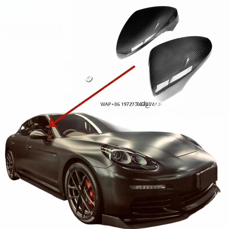 

High Quality Glossy Carbon Fiber Rearview Caps Shell Mirror Cover for 2013 Panamera 970 Mirror Cover Car Exteriors