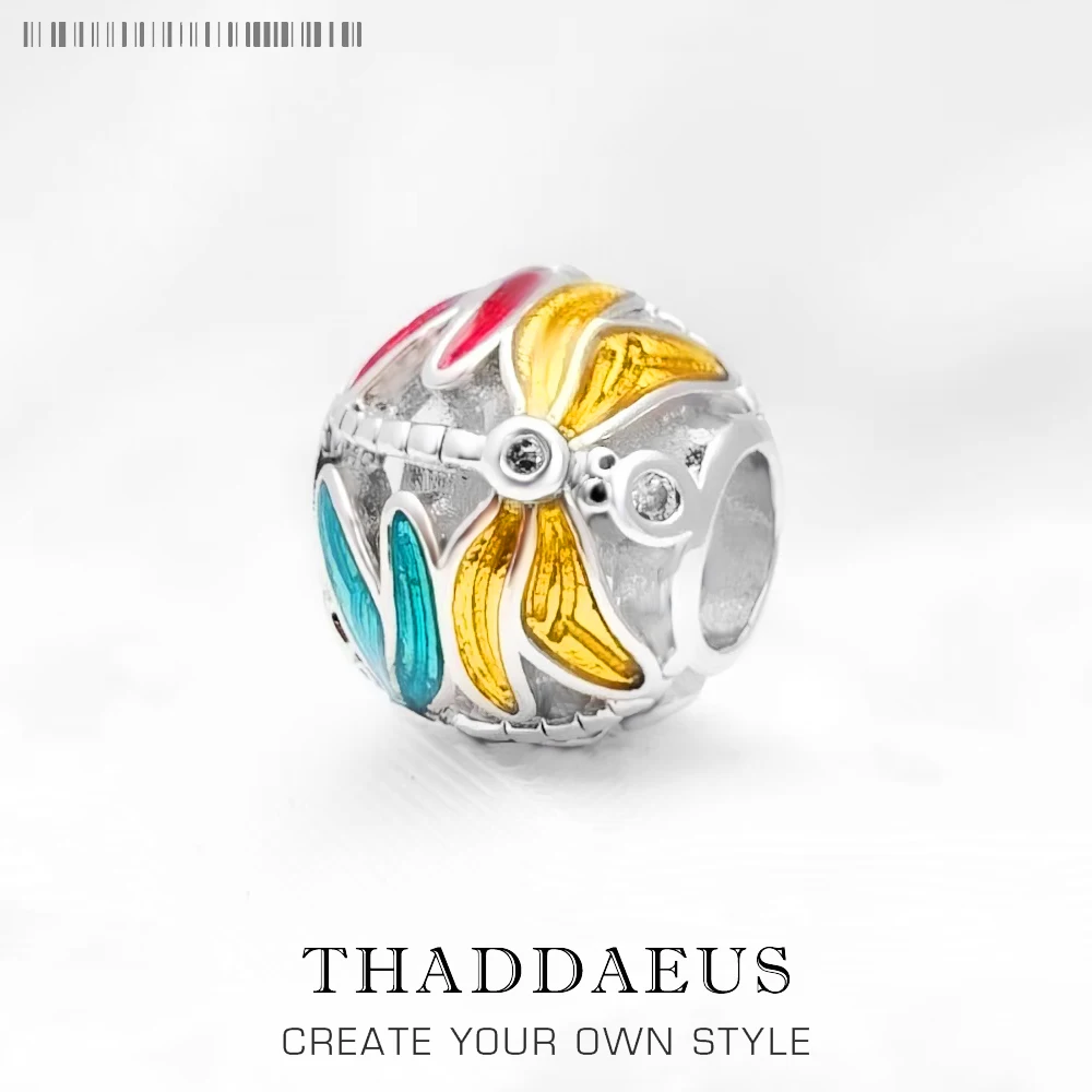 

Красочные бисер Стрекоза 925 Стерлинговое Серебро Карма шармы европейские ювелирные изделия аксессуары для женщин