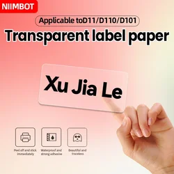 Niimbot D110/D11/D101/H1 Transparent Label Paper Stationery Name Sticker Waterproof Sticker Cartoon Water Cup Label Machine Prin