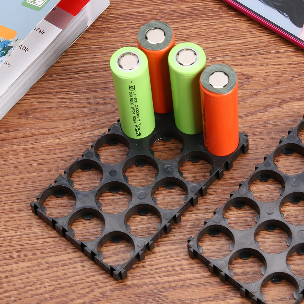 2 buah pemegang sel 3x5 pemegang casing baterai Lithium 18650 braket Spacer baterai silinder untuk DIY penyimpanan paket baterai 18650