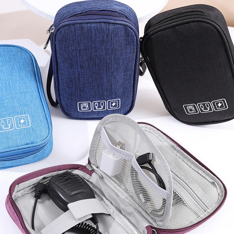 1PC Portable Cable Organizer Storage Bag For Power Bank Digital Cable Case Earphone Oxford Cloth Earphone Holder Case