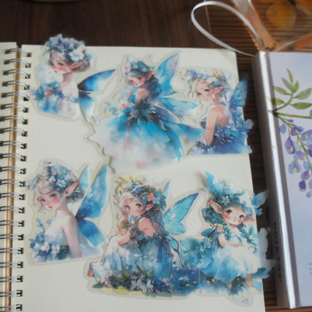 

10pcs Elf Born From Crystal Style PVC Sticker Scrapbooking DIY Gift Packing Label Decoration Tag