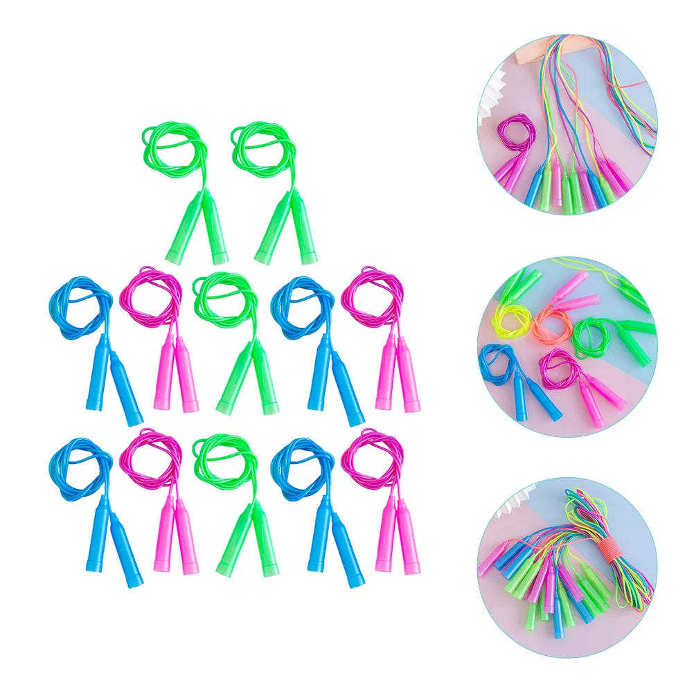

12 Pcs Color Skipping Rope Fitness Jump Kid Kids Ropes Heavy Exercise Equipment Colorful Jumping
