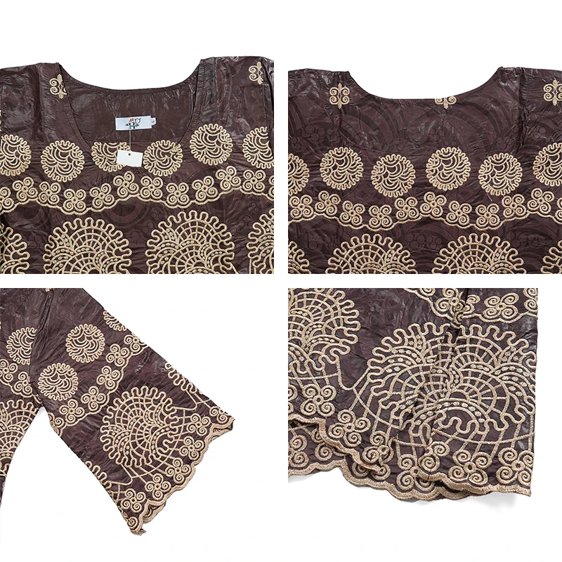 Robes africaines pour femme Robe traditionnelle Robe turque Abaya Robe brodée blanc Bazin Riche luxe élégant afrique vêtements