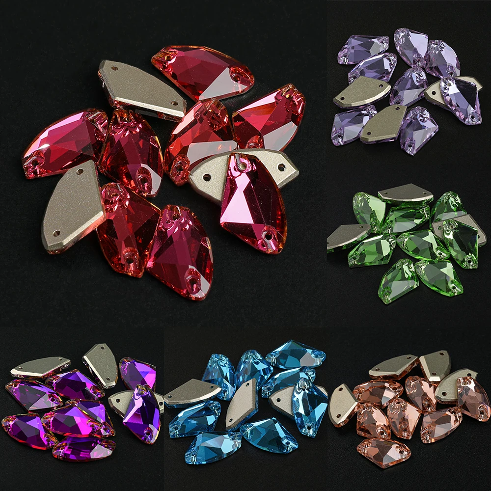 VC Wholesale K9 Axe 10PCS Top Quality Glass Sew On Rhinestones Crystal FlatBack Sewing Stones For Wedding Fashion Accessories