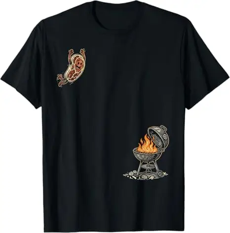George Washington Glizzy USA Lustiges Hotdog-T-Shirt zum 4. Juli Y2k Humor BBQ Steak Hot Dog Würstchen Grafik-Bekleidung Grill-Comic – Detail 3