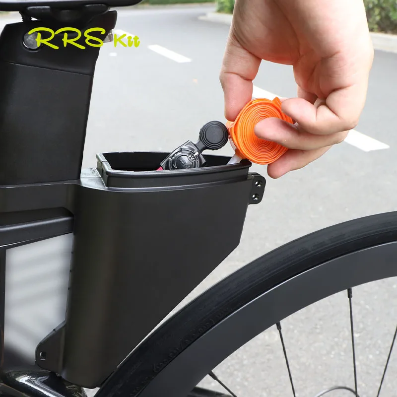 Rrskit Bicycle Seat Tube Storage Tail Bag Waterproof Hard Shell Shock-absorbing Droplet Type Bicycle Saddle Bag For Road Bike