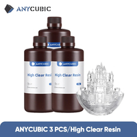 ANYCUBIC 3KG High Transparency UV Resin 405nm Photopolymer Resin Long-lasting Clarity for 3d Printing Clear Materials
