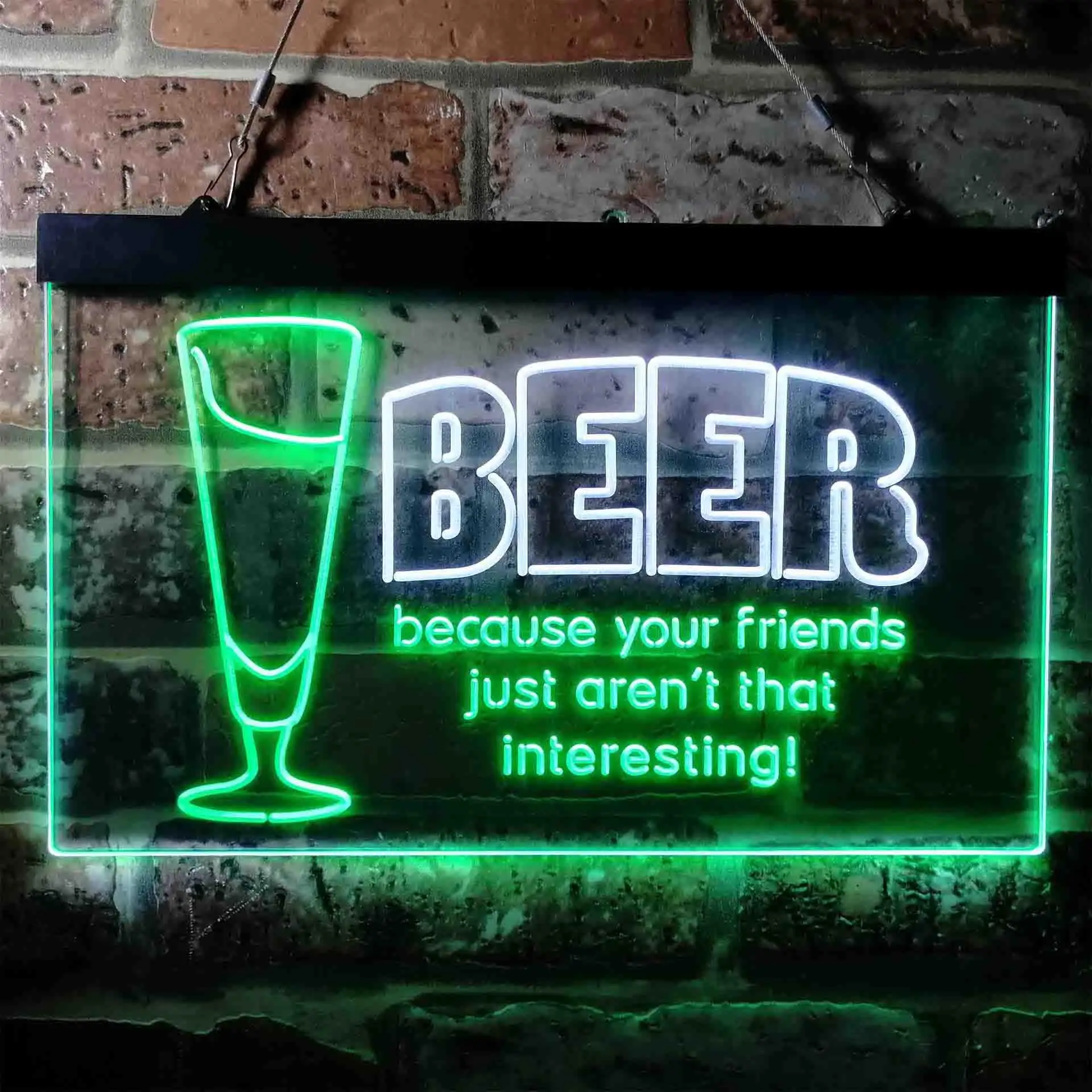 Drink Beer. Fun quote Dual Color Led Neon Sign st6-i3741