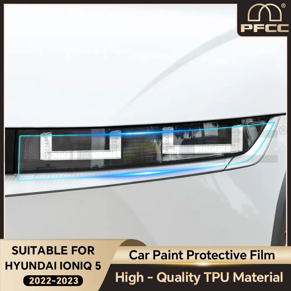 

For Hyundai IONIQ 5 2022 2023 Accessories Pre-cut Car Headlight Paint Protection Film Rearview Mirror PPF Clear Decal Sticker