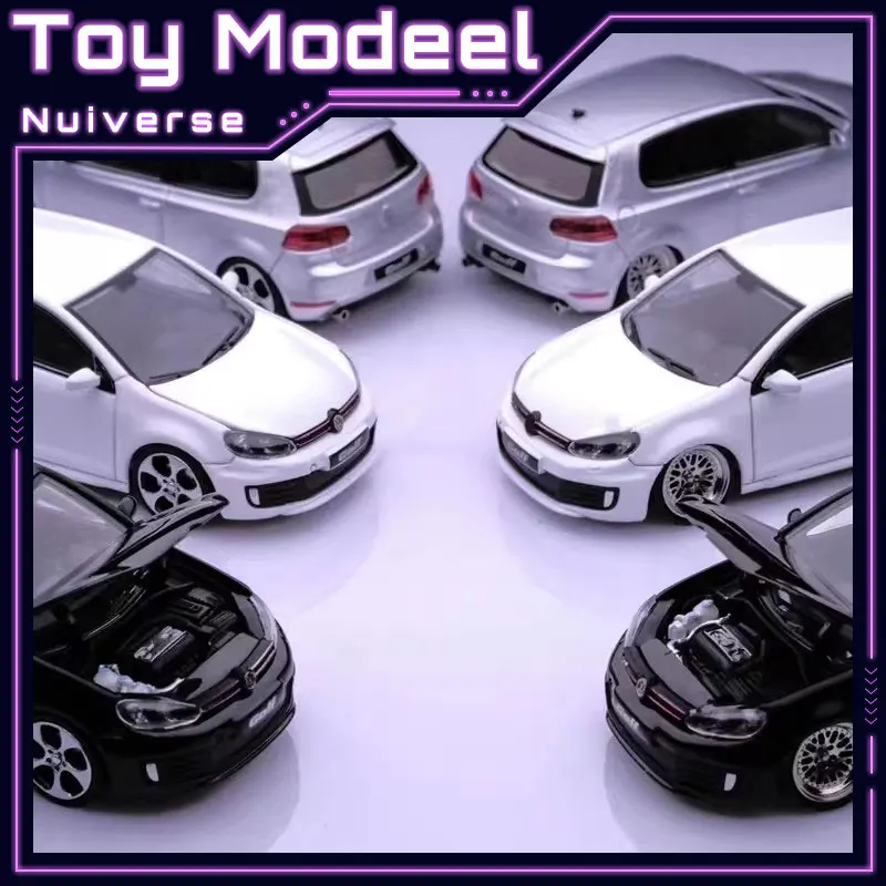 Maxwell 1:64 VW Golf R GTI MK6 6th Gen Show Edition Fin Diecast Alloy Model Car High Simulation Collectible Vehicle Perfect Gift