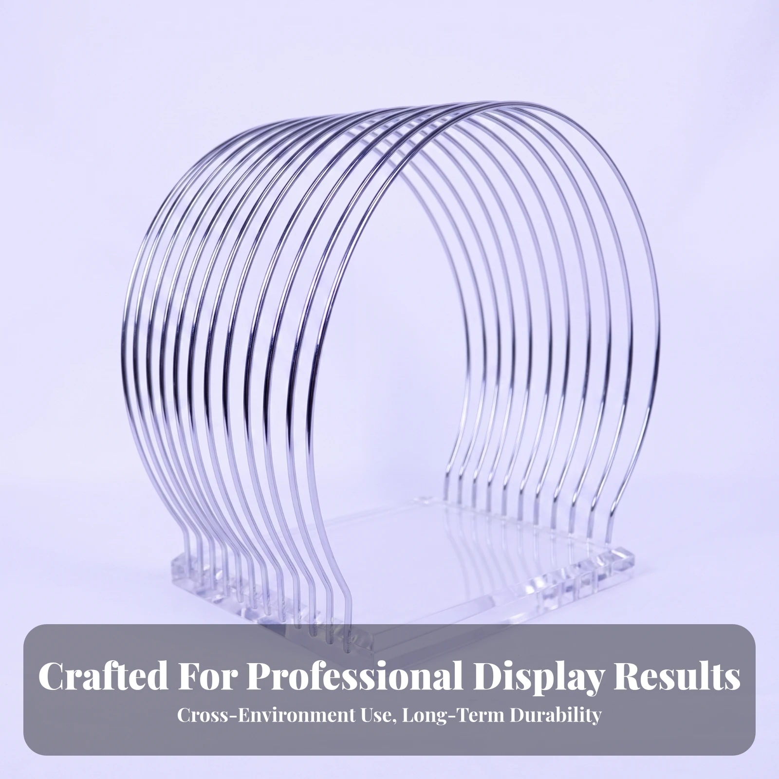 Swim Cap Display Rack Clear Swimming Cap Display Stand Space-Saving Sturdy for Retailers, Retail Stores, Showroom Shelves - view 3