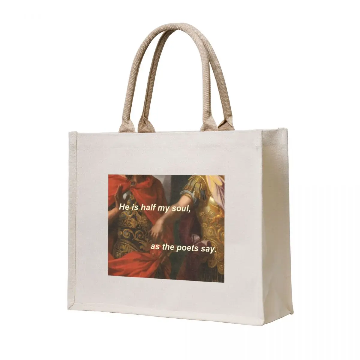 

he is half my soul Tote Bag canvas bags Lady bag Women's shopper bag