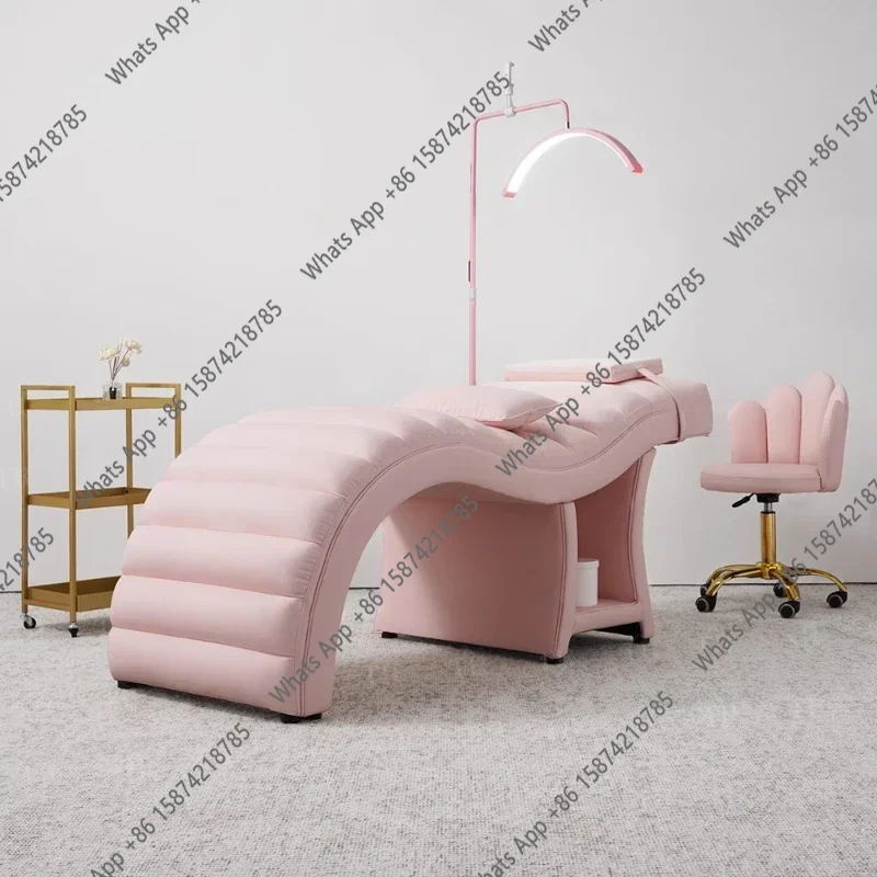 

Special Net Red High-end Spa Massage Bed Eyelash Bed S-shaped Beauty Beauty Salon Minimalist Pink Salon Furniture Massage Bed