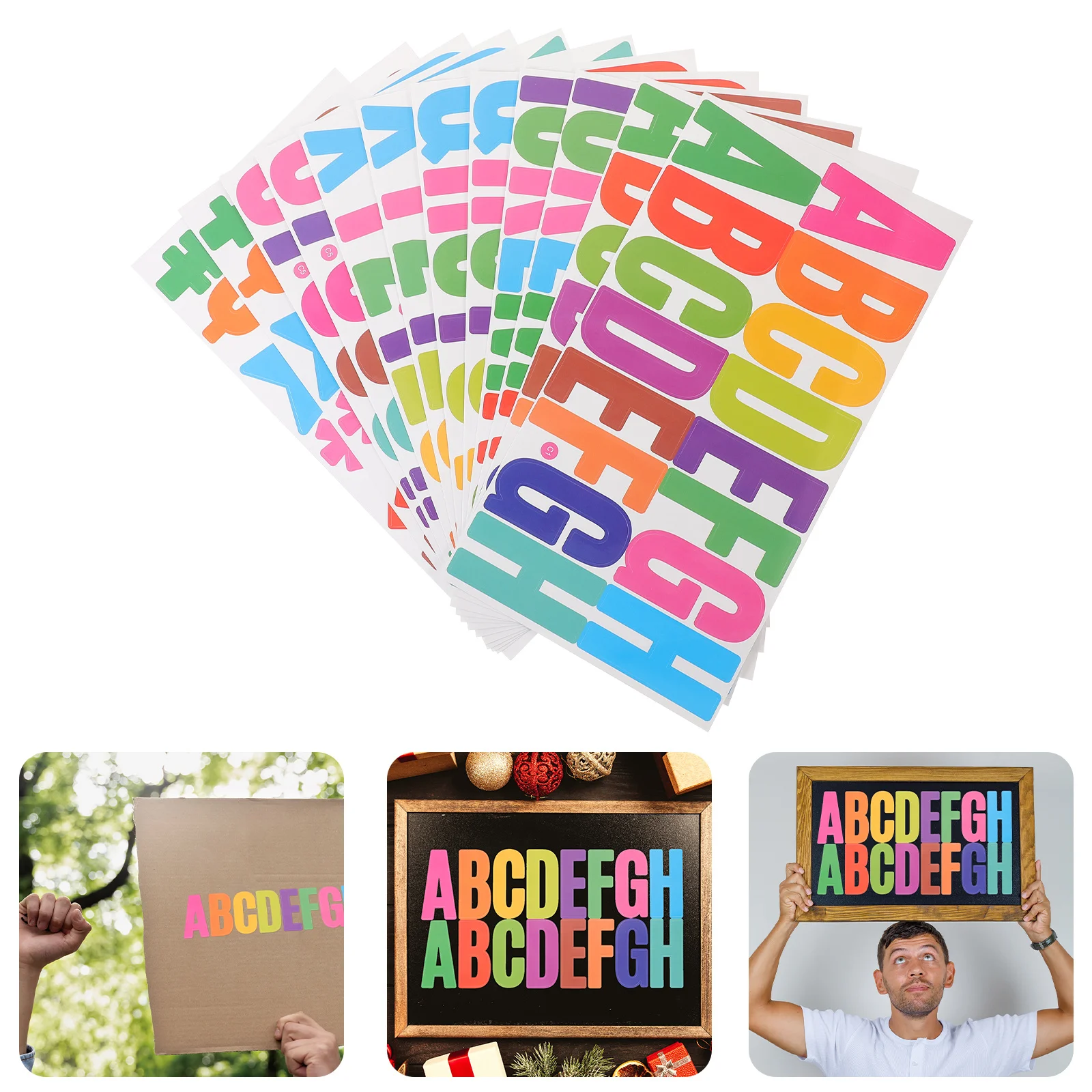 

2Sets Self Adhesive Letter Stickers Durable Alphabet Decal for Mailbox Door Window Car Easy Remove and Reuse Letter Stickers