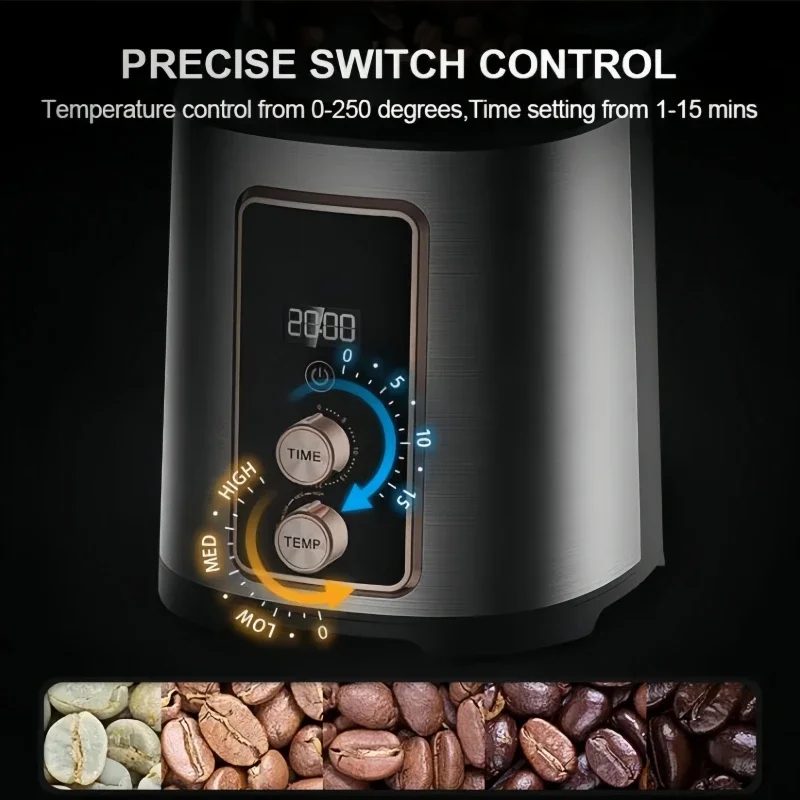 220V Automatic Coffee RoasterSmall Hot Air Coffee RoasterHome Coffee Bean MachineElectric Bean Roasters