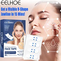 60 uds tiras de Estiramiento facial forma de V levantamiento para Jawline parches de estiramiento facial instantáneo para reducir el colágeno antiflacidez de doble barbilla
