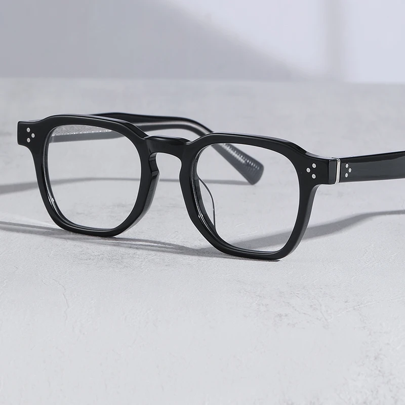 Top Quality Acetate Square Glasses Frame Men Women Classic Retro Trendy Eyeglasses Japanese Handmade Vintage Unisex Eyewear