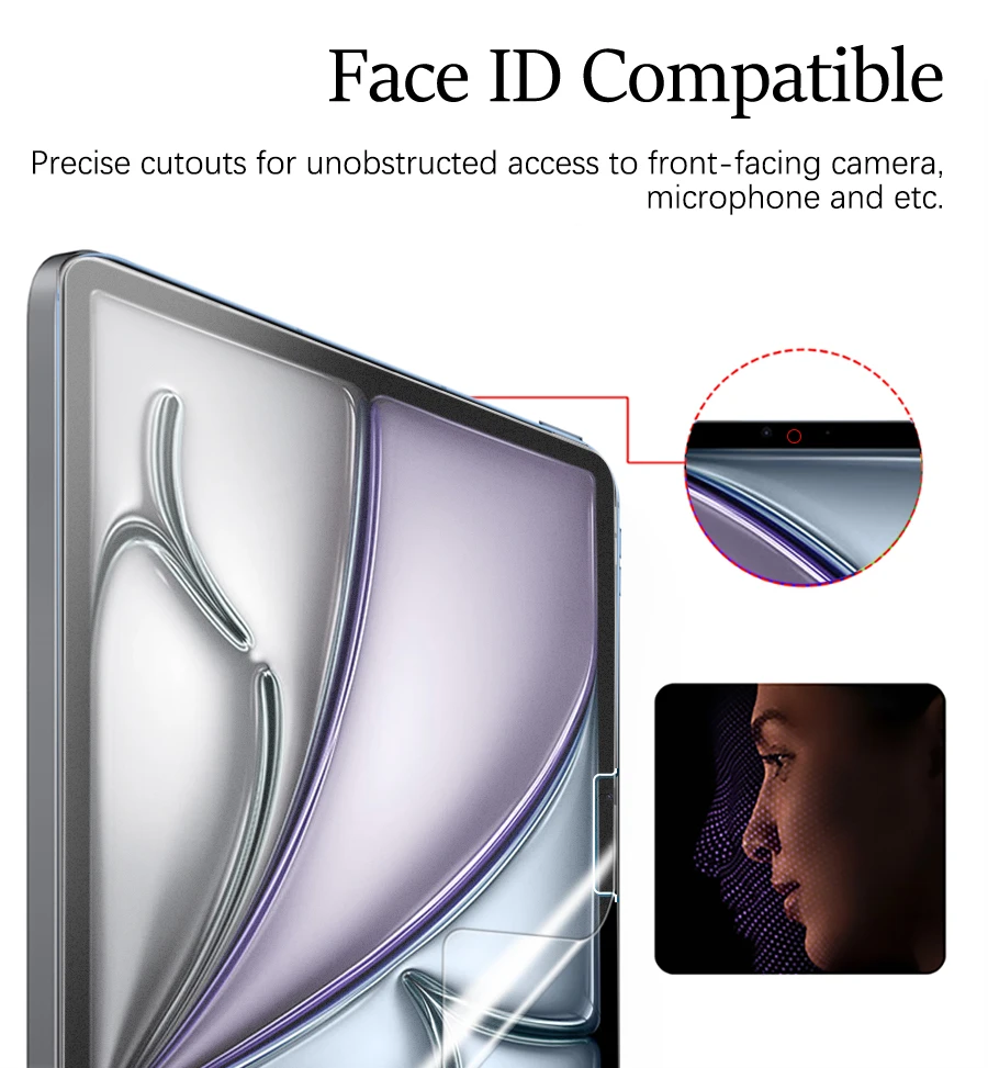 2 Stück Papiergefühl wie Displayschutzfolie für iPad Air 11 M2 M3 Pro 13 M4 11 Air 5 4 3 2 1 Pro 12,9 9,7 Film ohne Glas – Detail 4