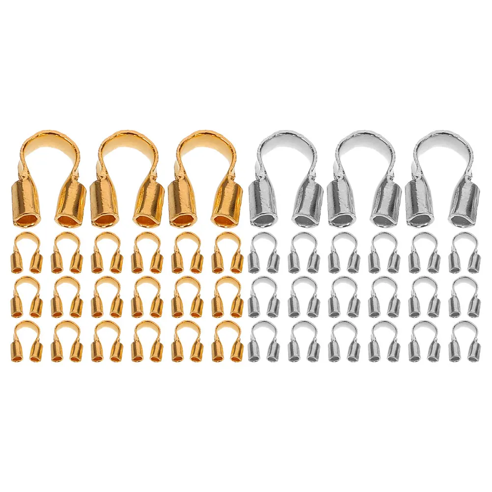 

400pcs Jewelry Wire Protectors U Shape Metal Thread Guard For Diy Bracelet Necklace Earring Making Durable U-Shaped Clasp