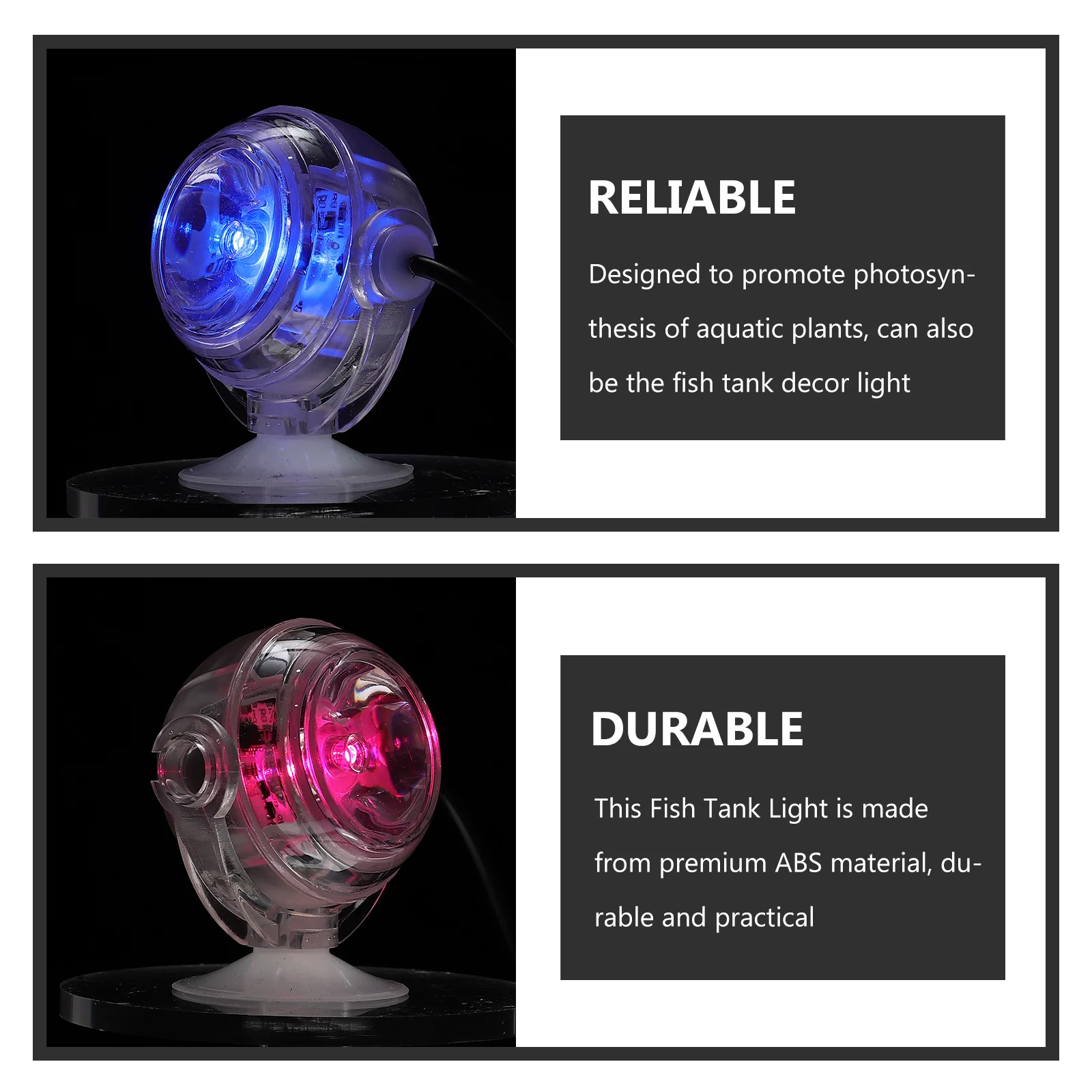 

LED Underwater Light Suction Cup Lamp Fish Tank Spot Light High Penetration Practical Aquarium Plant Lighting Suction Cup Lamp