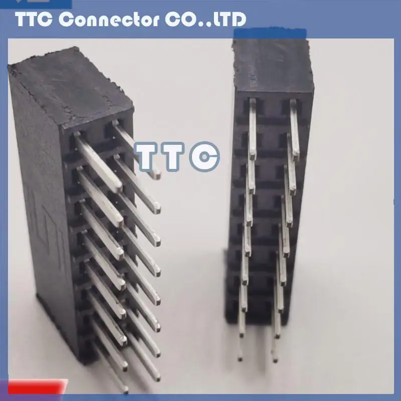 5 pçs/lote SSW-108-02-L-D 16pin 2.54 2 fileiras banhado a ouro fêmea pino soquete novo