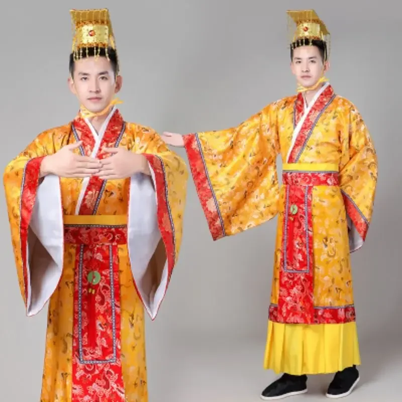 Tang Dynasty Ancient Costume Qin Dynasty Han Emperor Wu Ancient Dragon Robe Han Prince Performance Costume Autumn